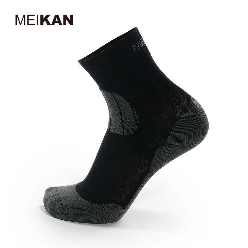 MEIKAN Outdoor Sports Short Hiking Socks Breathable Cotton Socks Jogging Simple Lightweight Sweat Compression Socks